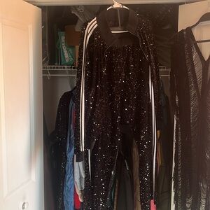 Black sequin jogger 2x